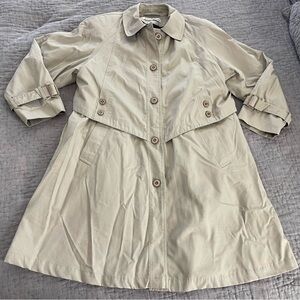 Vintage Misty Harbor Classic Tan Trench Coat Removable Liner Pockets Sz 6 Rain